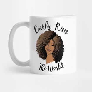 Curls Run The World Mug